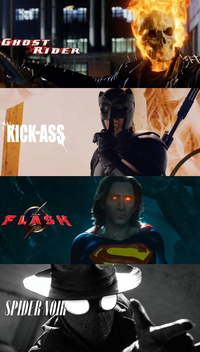 MarvelLeaks22's tweet photo. Nicolas Cage in comic book roles. https://t.co/F43ASNviTs