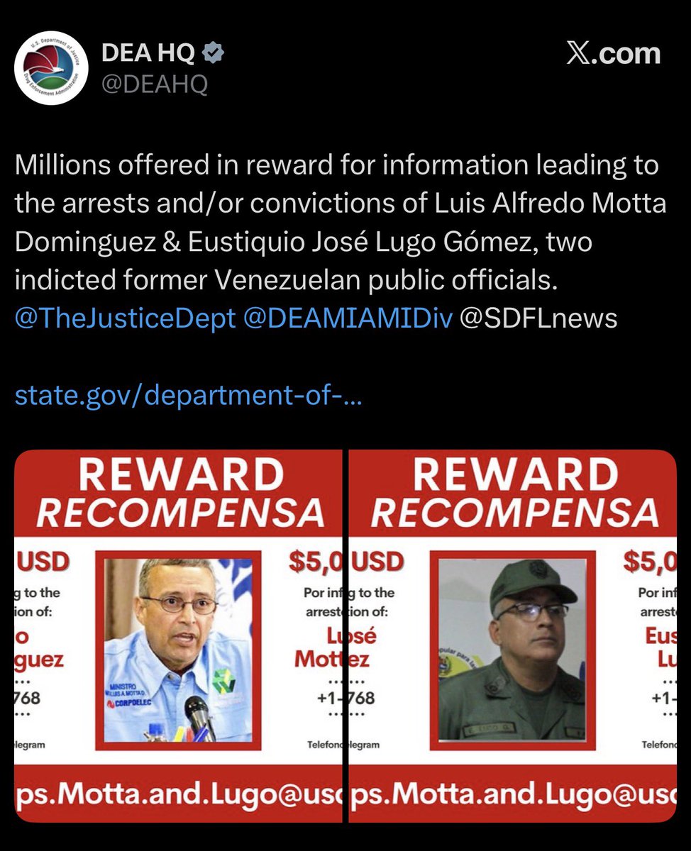 Delcy nombró Viceministro de Seguimiento de la Gestión de Gobierno a Luis Motta. 

Motta tiene una recompensa de 5 millones de dólares por estar vinculado a los negocios de Maduro.