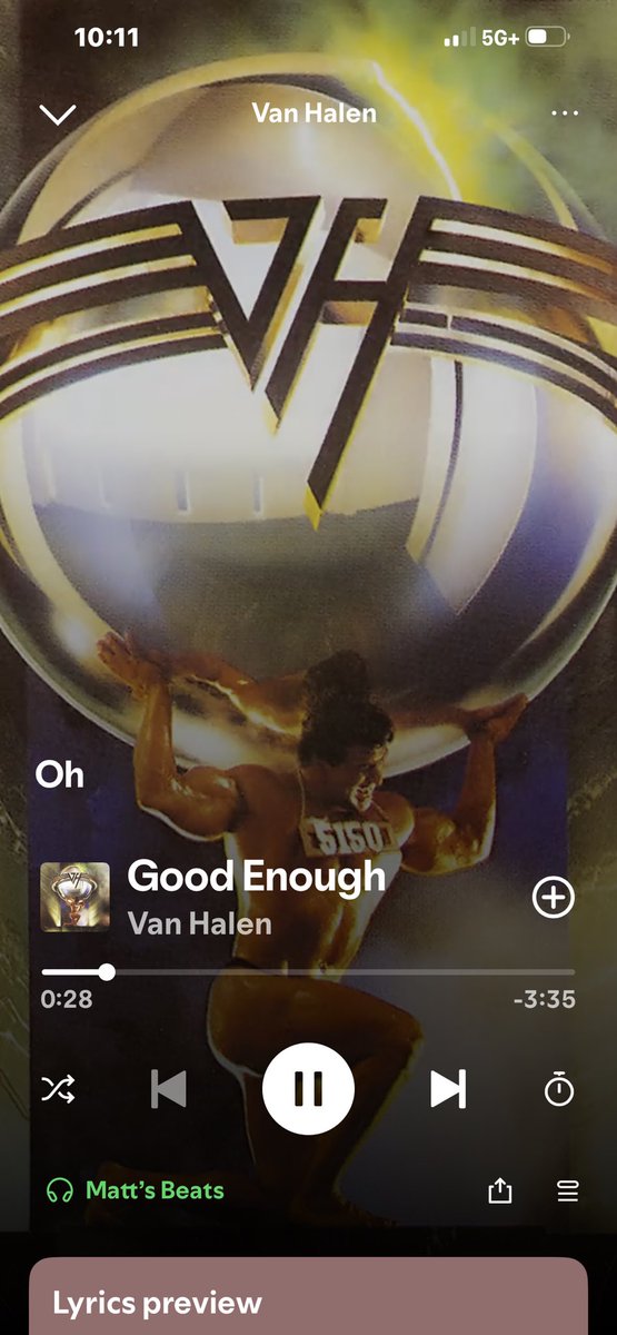 Sammy and EVH getting me through it today..