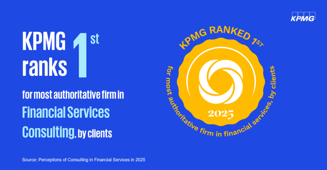 macaulay_marc's tweet photo. KPMG is ranked #1 most authoritative consulting firm in #FinancialServices, according to clients participating in the Source Global Research study: Perceptions of Consulting in Financial Services in 2025. Thanks to our FS clients and team! https://t.co/fgCPonle4E https://t.co/gAb7lbQuPF