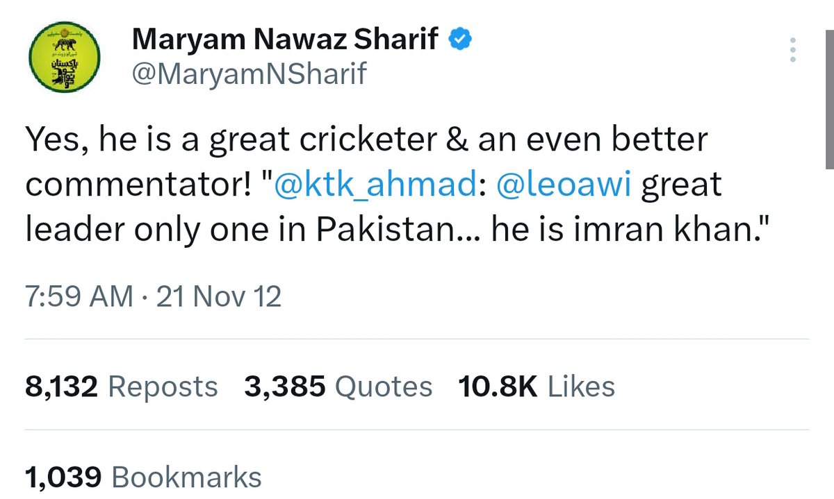 Rashid1404's tweet image. Imran Khan is living rent free in the empty heads of Noonies and Jayalays. They are so obsessed with him!!!
Imran Khan once said,"Maryam Nawaz is 12th player of his party"...
#ImranKhan #ImranKhanForPakistan