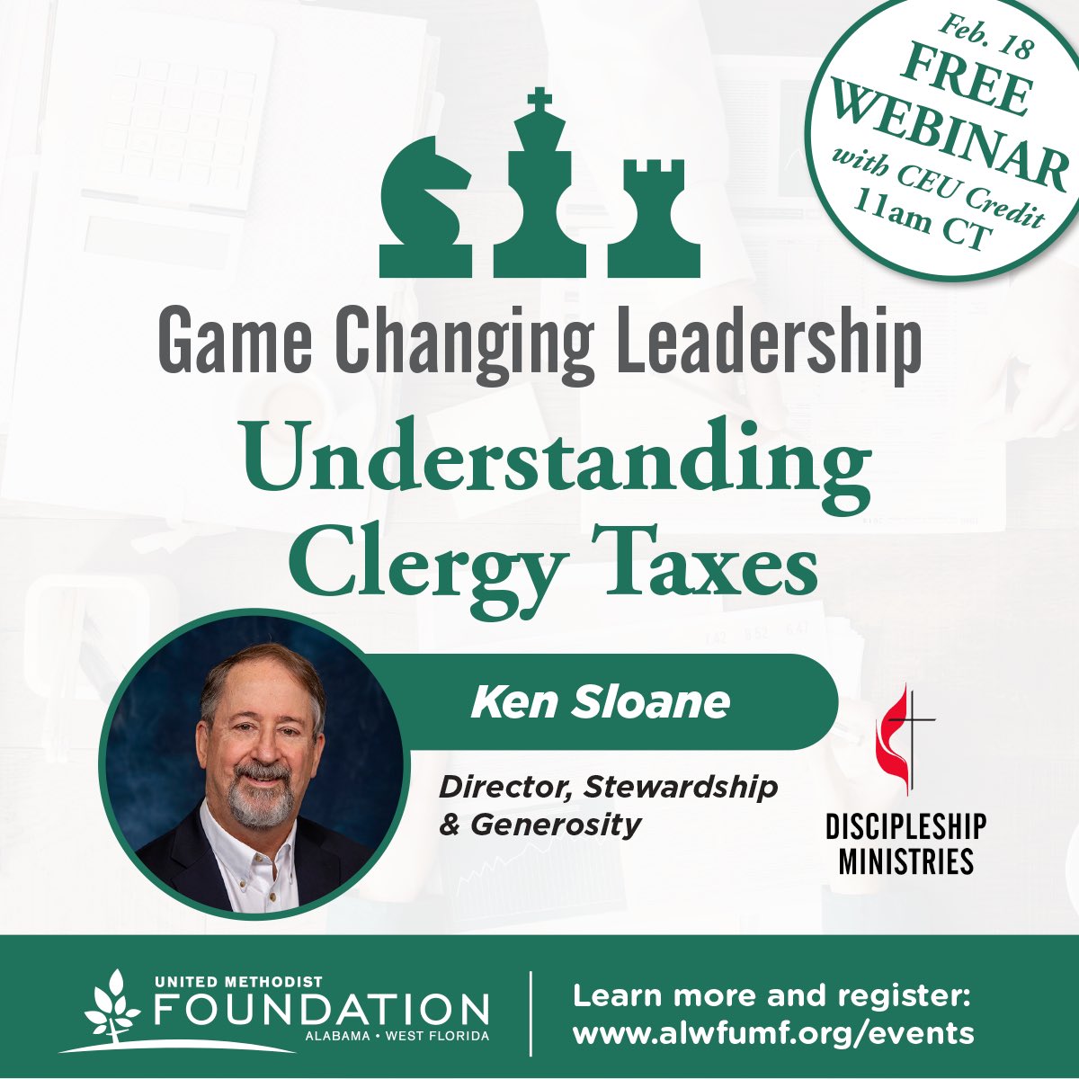 ALWFUMF's tweet photo. Have you registered for Wednesday’s webinar?

Experts Rev. Dr. Ken Sloane and Janet Jamieson, CPA join us to talk about the unique tax challenges for clergy at our annual “Understanding Clergy Taxes” webinar!

Register: https://t.co/qLNt7DsZ5s https://t.co/CRlCTMDcYb