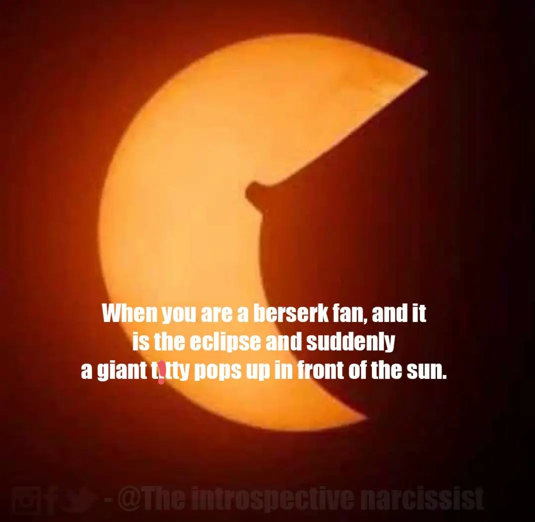 TheIntroNarc's tweet photo. *makes scared horny noisee* (OC)
Tomorrow is the eclipse, you guys know what to do. https://t.co/4OqNLP2OPU