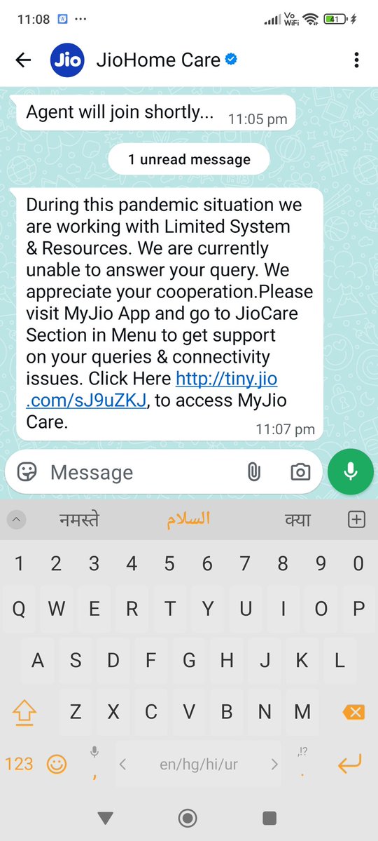 Tips4healthy's tweet image. Jio don't resolve the issue as they r still in paendamic there suport screenshot attached share as much as u can @Airtel_Presence @aajtak @TRAI #Reliance