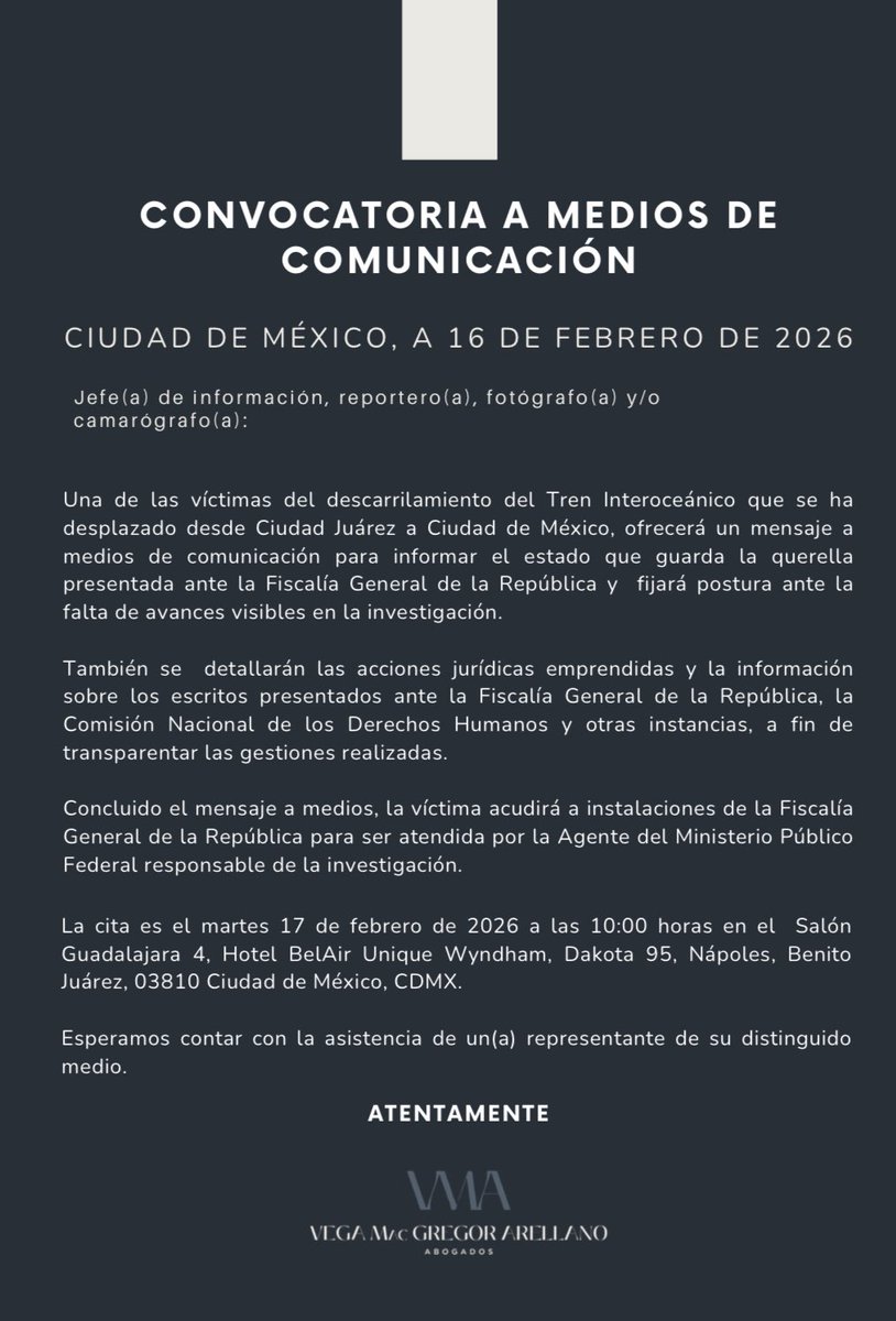 Convocatoria a medios de comunicación