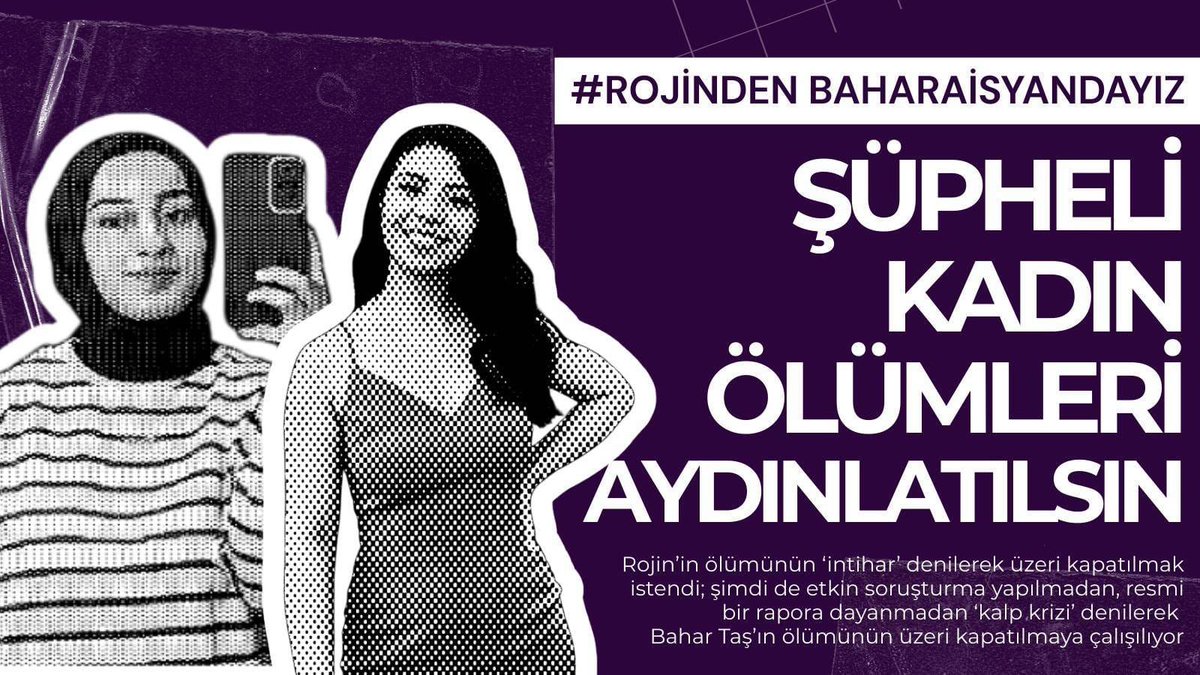 semabarbarossa's tweet photo. Bahar için adalet istiyoruz! 
Bu ülkede kadınlar için yaşamak her gün daha da zorlaşıyor. 
Rojin için Bahar için adalet istemek, tüm kadınlar yaşasın diye güçlenmek anlamına geliyor aynı zamanda…Bıkmadan tekrar edeceğiz… #RojindenBaharaİsyandayız https://t.co/o02lM6Qld0