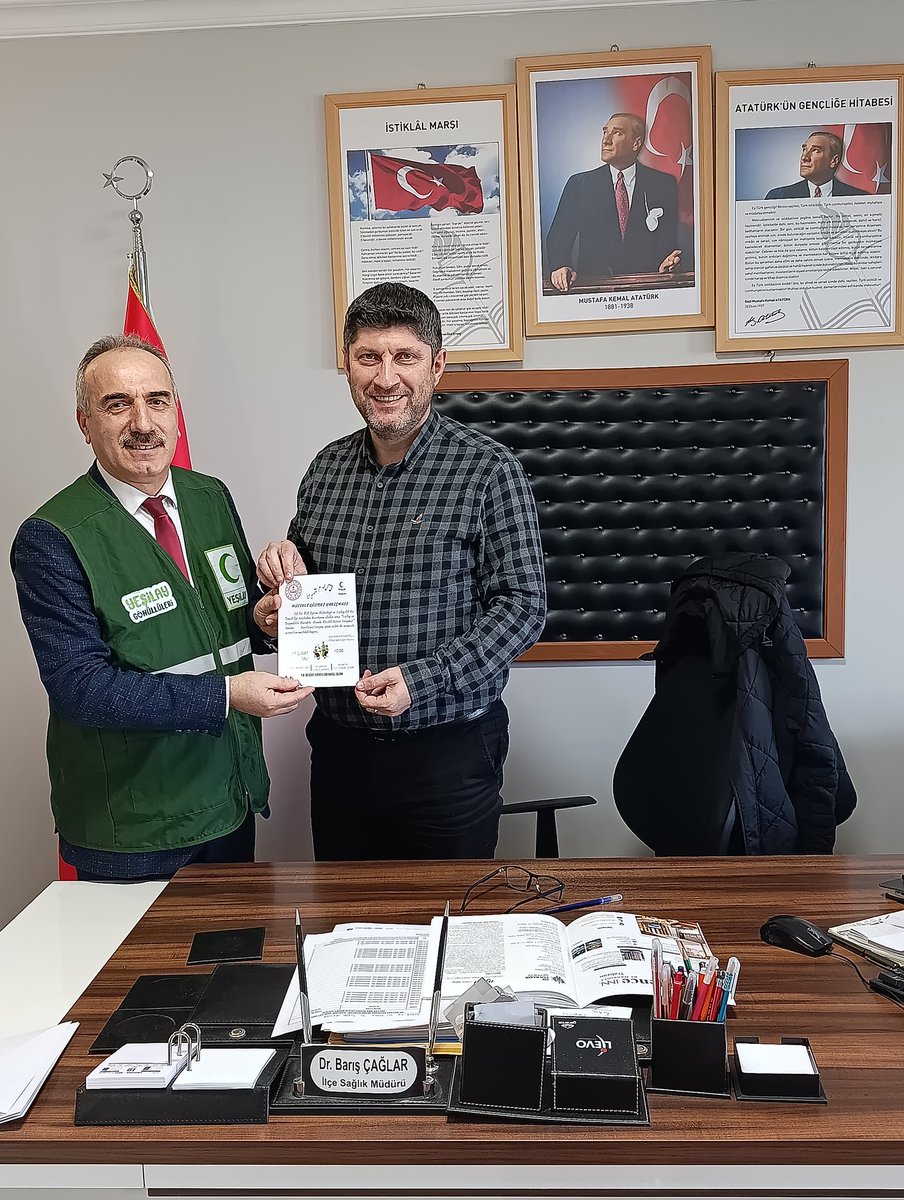 Jand.Kom.Üsteğ. Servet Çelenk,  Emn.Müd. Levent Durmaz, Sos. Hizm. Müdürümüz N.Tuğba Baltacı Eroğlu, İlçe Sağ. Müd. Barış Çağlar'ı ziyaret ederek 28 Şubat İlkokulunda yarın yapılacak  "Yeşilay ve Bağımlılıkla Mücadele" konulu "Şarkılı Gösteri Yarışması" programına davet ettik.