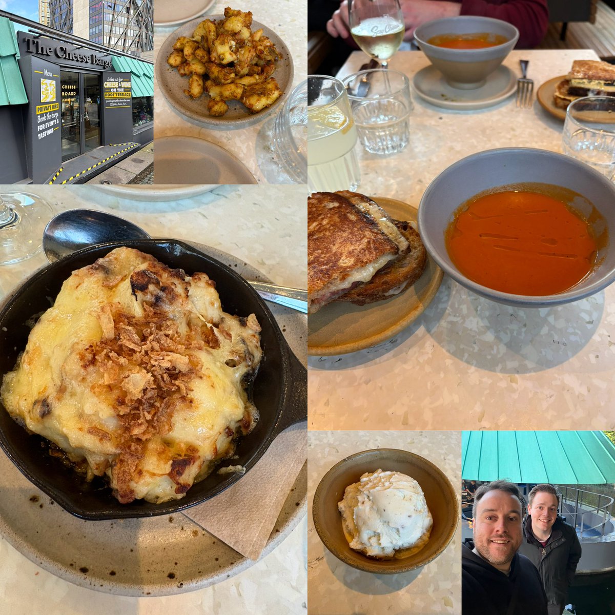 Delicious lunch at The Cheese Barge in Paddington, London