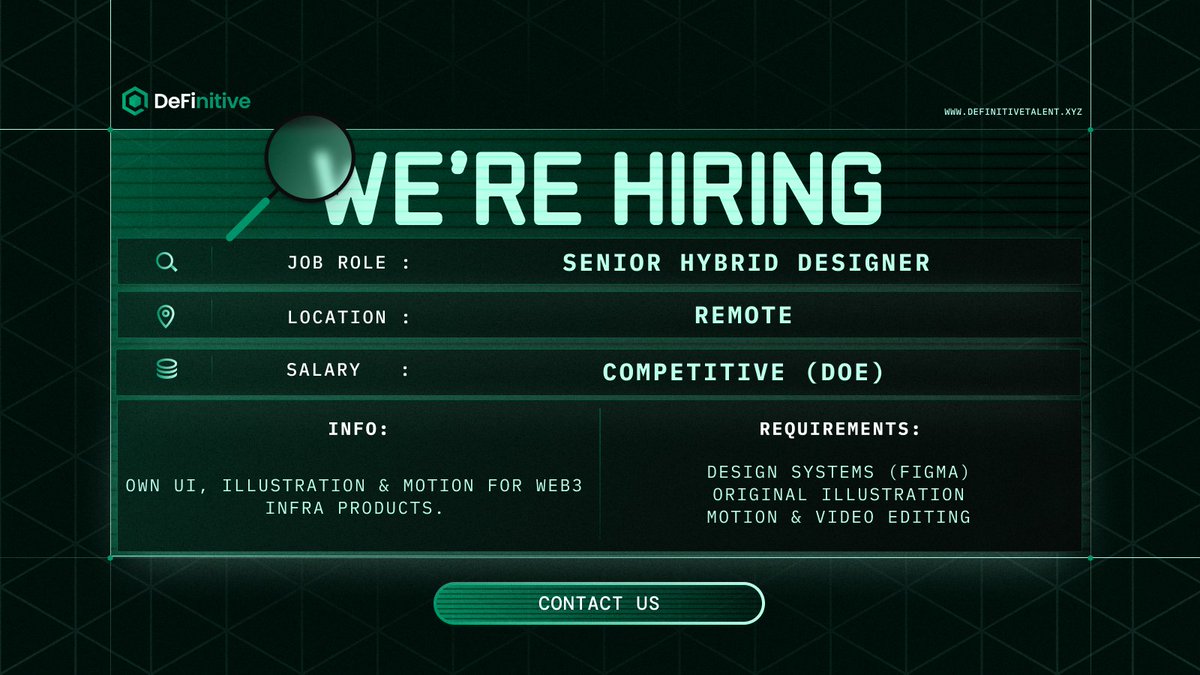 DeFinitive Talent | Hiring All Web3 Professionals tweet media