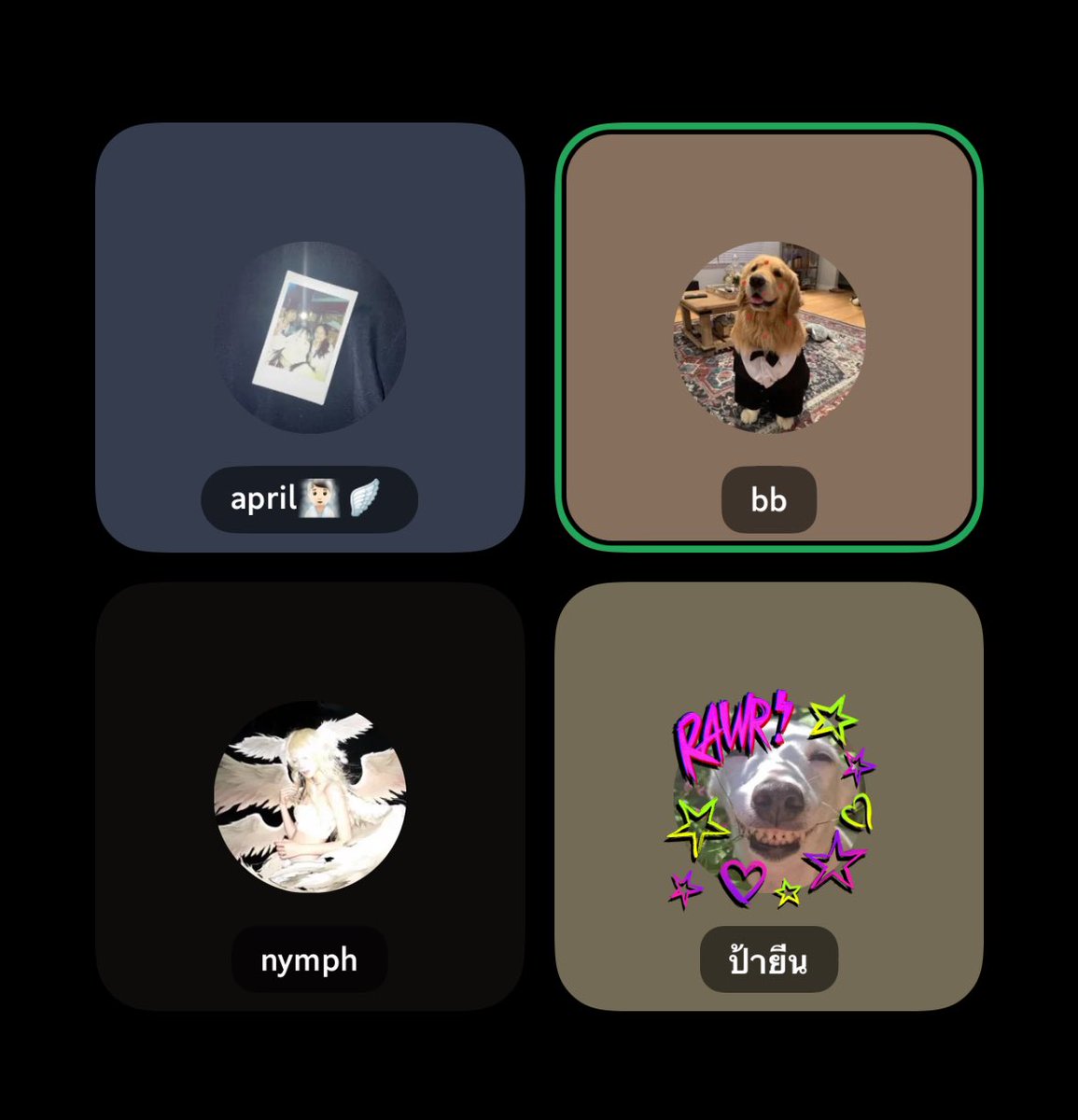 กดเข้าดิสไปได้ยินตอนพวกชีกำลังพุดกันว่า ถ้าพี่เอพริลได้ยินจะรุ้สึกยังไง พอดี . แปล . 🥀🥀