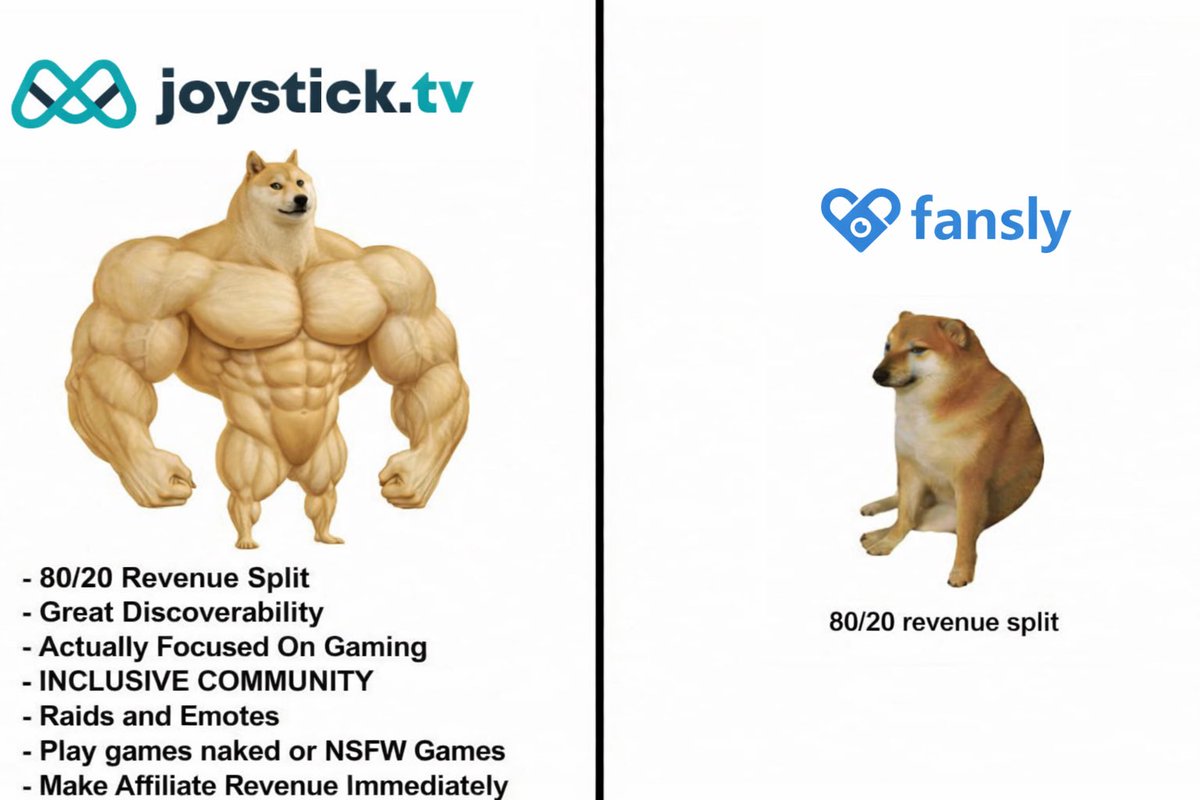joystickxxx's tweet photo. 80/20 splits for ALL GAMERS is a great idea 😉 https://t.co/kZmNPXecJu