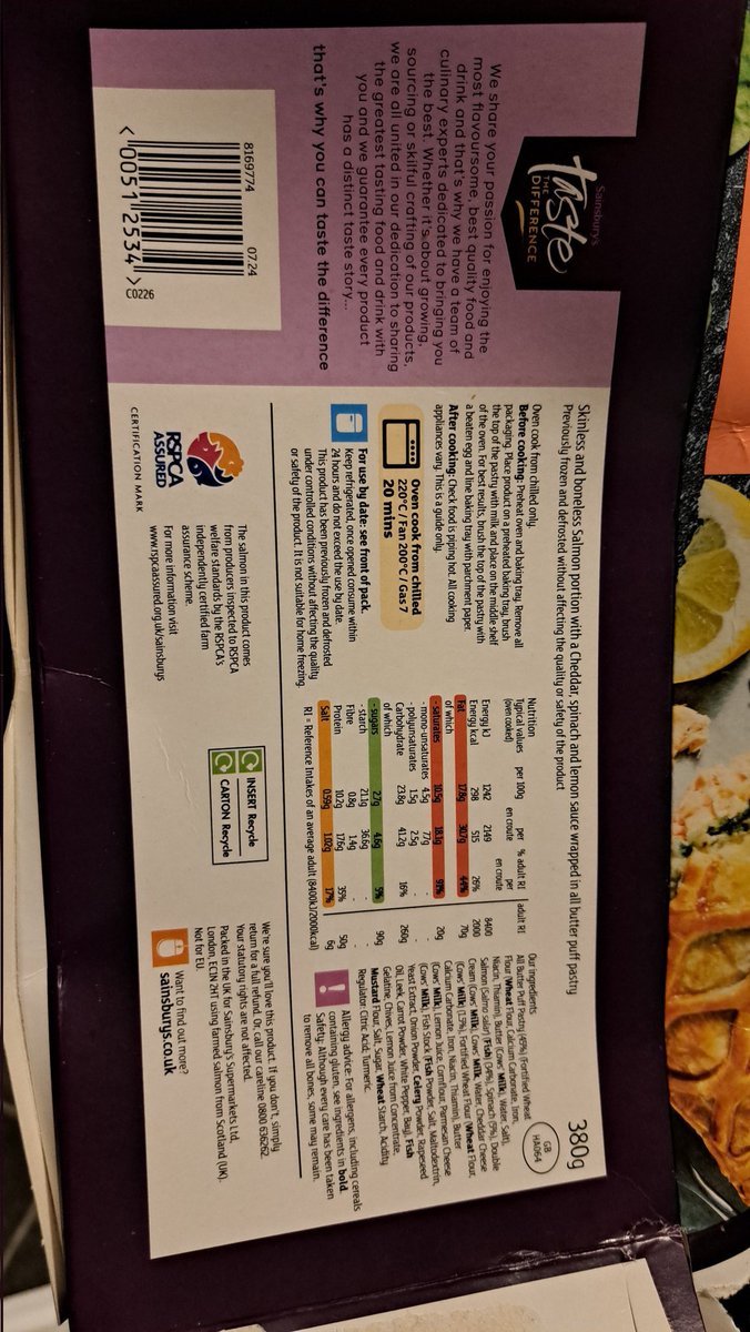 wf4ajb's tweet photo. @sainsburys I have just had a Taste the Difference meal as part of a dine in deal, maybe it should be called "Watch Out for the Bones". Waste of money and no email address for complaints. Can someone contact me to discuss. I nearly choked on it. Purchased today  @whiteroseleeds https://t.co/y6g5u3LR5y