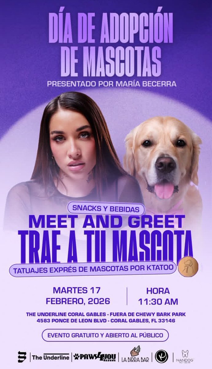 BecerraNotice's tweet photo. Maria Becerra junto a The Underline estarán realizando un evento especial sobre adopción Mascotas. 🥹🩷 https://t.co/bkV2PqxBRC