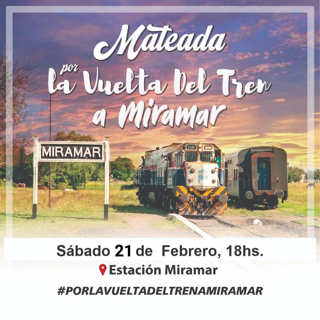 Mateada por la vuelta del tren de pasajeros a Miramar 

wwwcronicaferroviaria.blogspot.com/2026/02/matead…