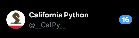 California Python tweet media