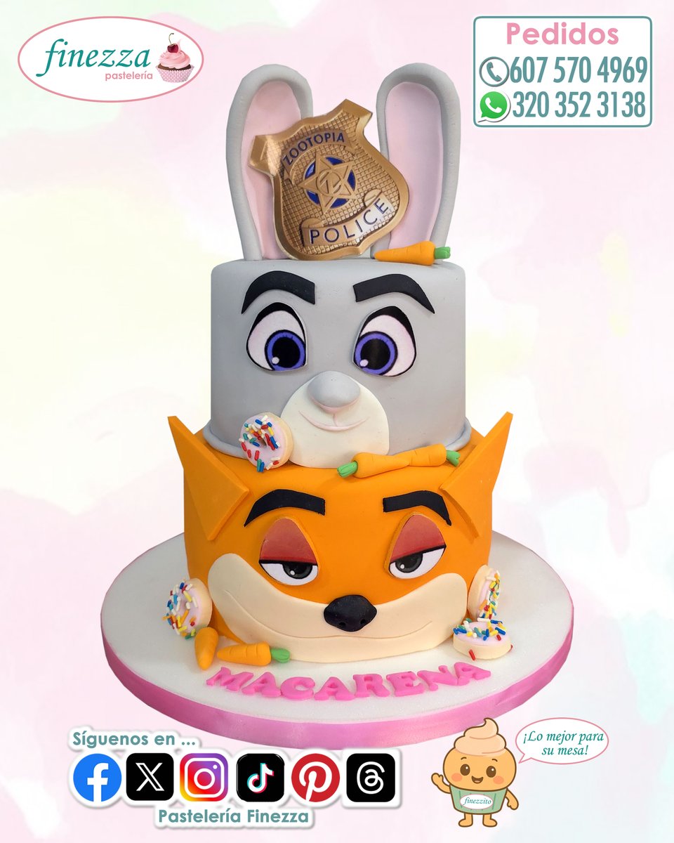 pastelfinezza's tweet photo. Cumpleaños infantil + torta temática adorable 🐰🦊✨
Sonrisas garantizadas.
📲 3203523138
#PasteleriaFinezza #CumpleañosInfantil #TortaTematica https://t.co/CXL1tWb6La