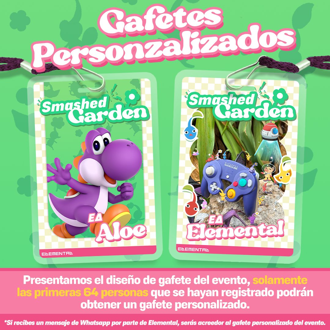 🖼️GAFETE PERSONALIZADO DE SMASHED GARDEN🖼️

Presentamos el diseño del gafete personalizado de Smashed Garden.

Solamente las primeras 64 personas inscritas a Smashed Garden podrán obtener de manera gratuita el gafete personalizado.

🎨IMPORTANTE: La recopilación de imágenes para