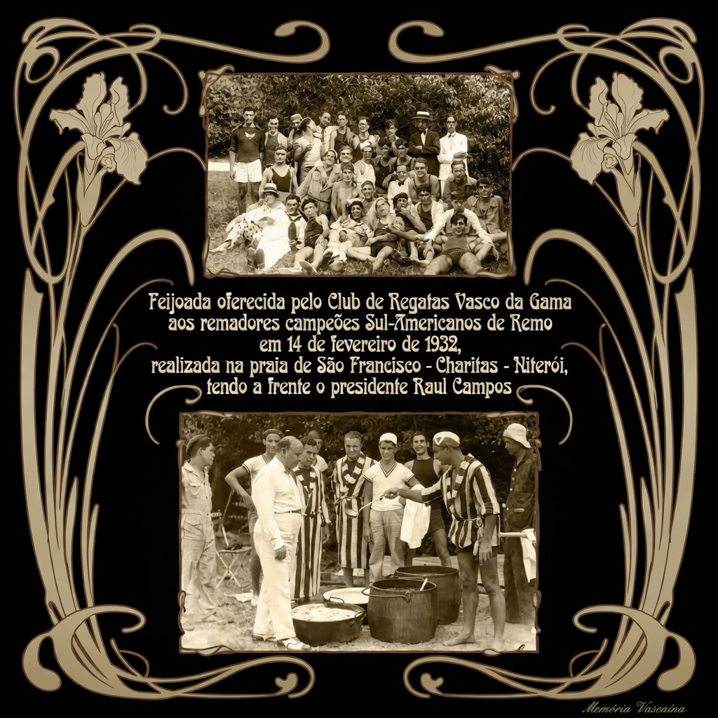 14/02/1932 - Feijoada oferecida pelo Club de Regatas Vasco da Gama aos remadores campeões Sul-Americanos de Remo em 14 de fevereiro de 1932, realizada na praia de São Francisco - Charitas - Niterói, tendo a frente o grande presidente Raul Campos.

📷 Acervo Pessoal

#MemoVas