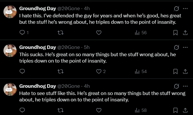 <a href="/tinfoilbaddie/">Baddie</a> Trump and Israel are active AI propagada campaign underway to smear <a href="/RepThomasMassie/">Thomas Massie</a> and anyone who puts pressure on Epstein Crimes, or pressure on Israel (or Zionism).

There are likely hundreds of thousands of these accounts and they are becoming indistinguishable from real