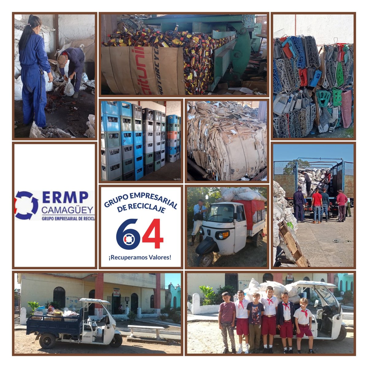 Los agramontinos inmersos en la recuperación de materias primas, a través del Movimiento "Recuperadores del Futuro". A su ves los trabajadores laboran en el descargue de botellas y clasificación de productos todos comprometidos con el cumplimiento de nuestros planes productivos.