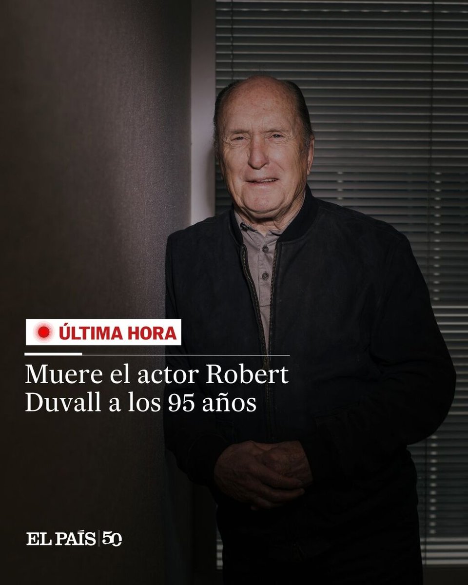 ⭕ ÚLTIMA HORA | Muere el actor Robert Duvall a los 95 años

Duvall estuvo nominado al Oscar en cinco ocasiones, aunque ganó la estatuilla solo una vez, en 1984 por el título Gracias y favores.

🔗 tinyurl.com/3puxdcbp