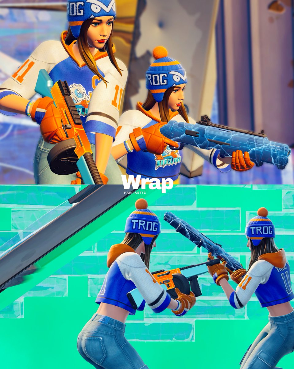 wrap_fn's tweet photo. ▶ Peterbot &amp; Pollo

⛸️Hattie Chirps
⭐️Deep Frost（Peterbot）
⭐️Magma Wave（Pollo）

デュオのスキン×ラップコーディネートが可愛かったので😍

プロが使ってるスキンやラップが欲しくなるの、#フォートナイト あるあるですよね✨️

#WrapFan 🧡💙 https://t.co/2jEP8xsdG8