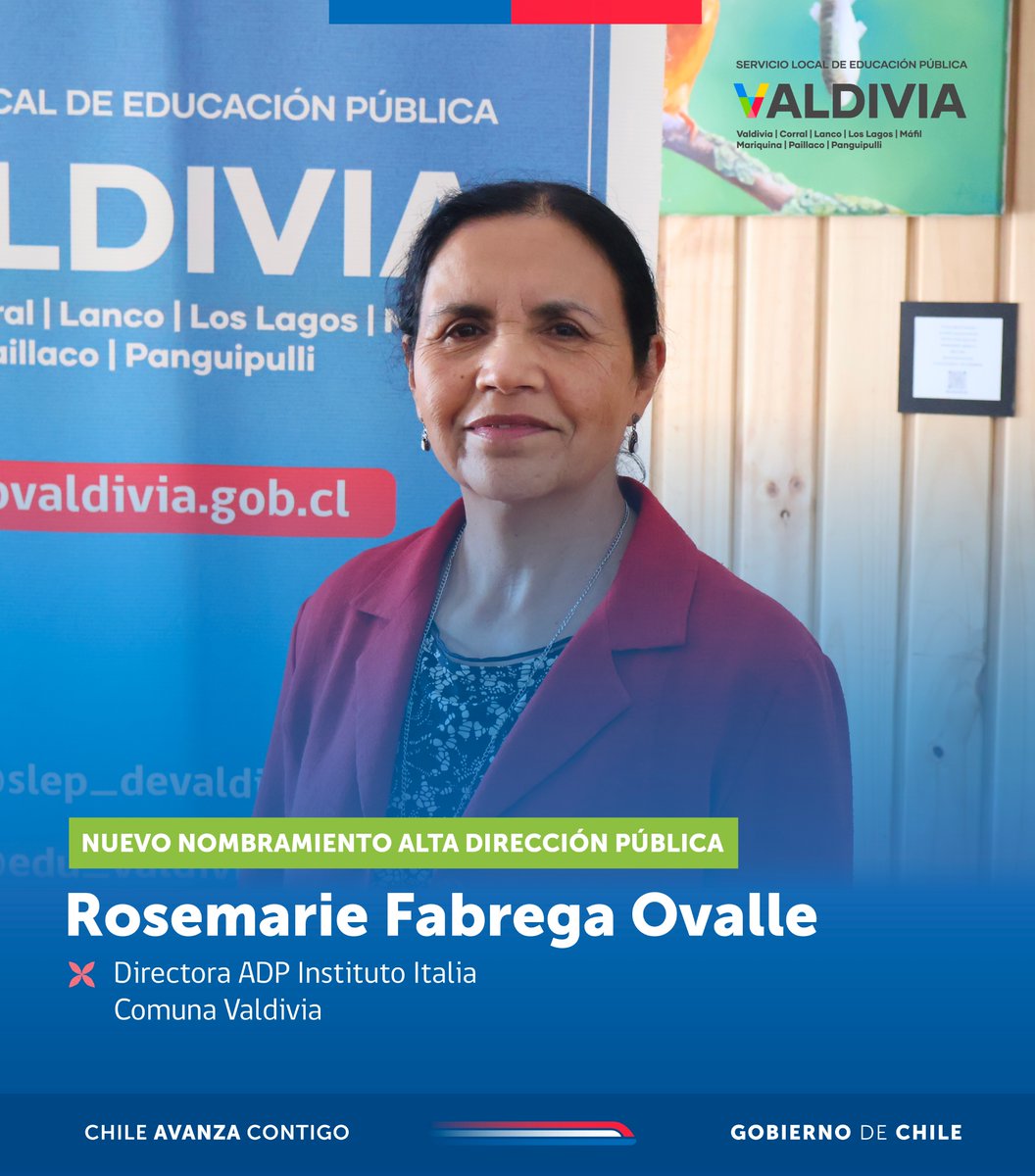 🎓 Rosmarie Fabrega Ovalle – Nueva directora ADP Instituto Italia  🇮🇹

🗣️ “Mi anhelo es poder preparar a los estudiantes para la vida, especialmente para la universidad y para que se desenvuelvan de la mejor manera en la persecución de estudios que ellos quieran”.