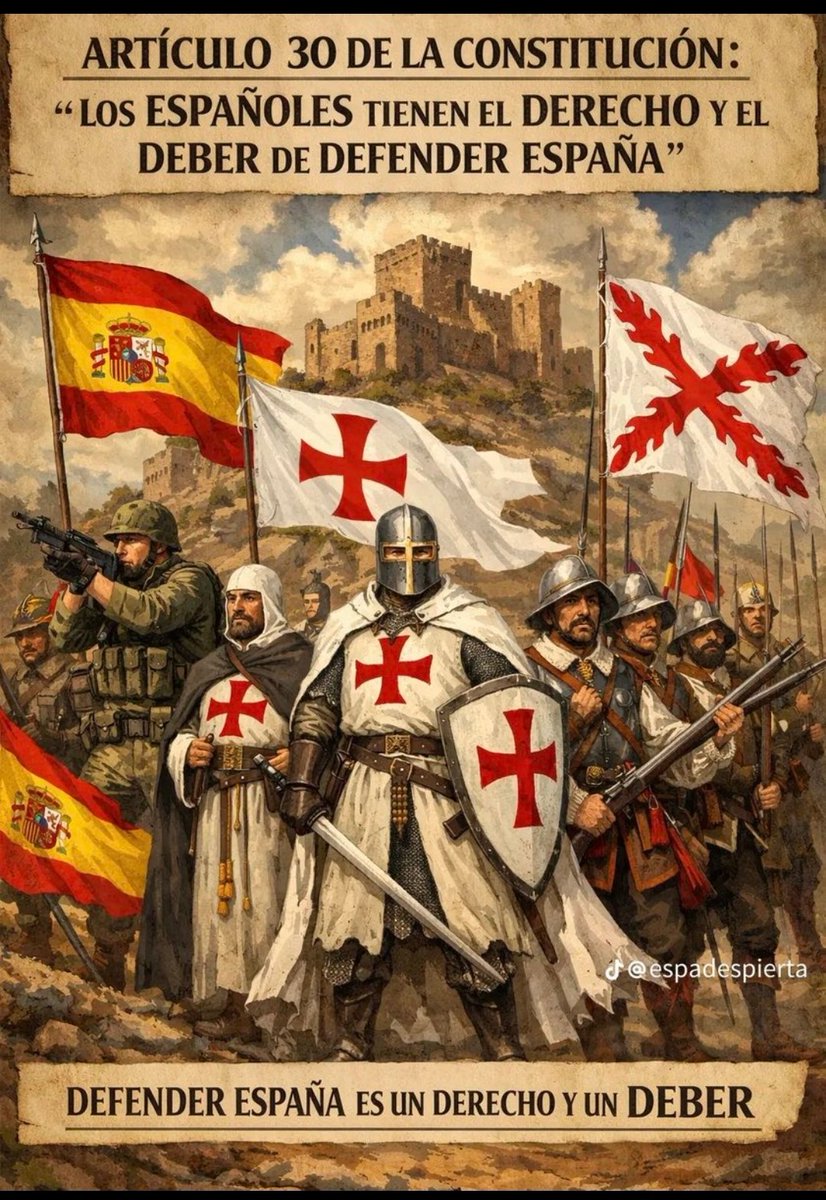 Buenas tardes a todos, espero que a nadie se le olvide decir su viva España diario y hoy lo vamos a acompañar con otra frase.
¡VIVA ESPAÑA! ¡ESPAÑA ES CATÓLICA! 🇪🇦🇪🇦🇪🇦🇪🇦
NO AL ISLAM EN NUESTRAS CALLES