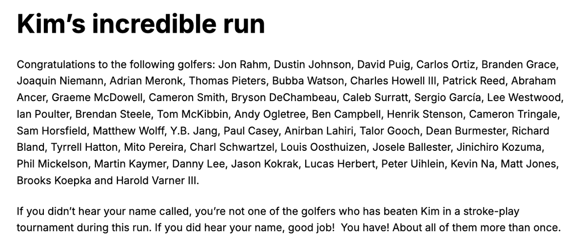 50 golfers in 7 months.

(via <a href="/TronCarterNLU/">Tron Carter</a>'s #TheFive)