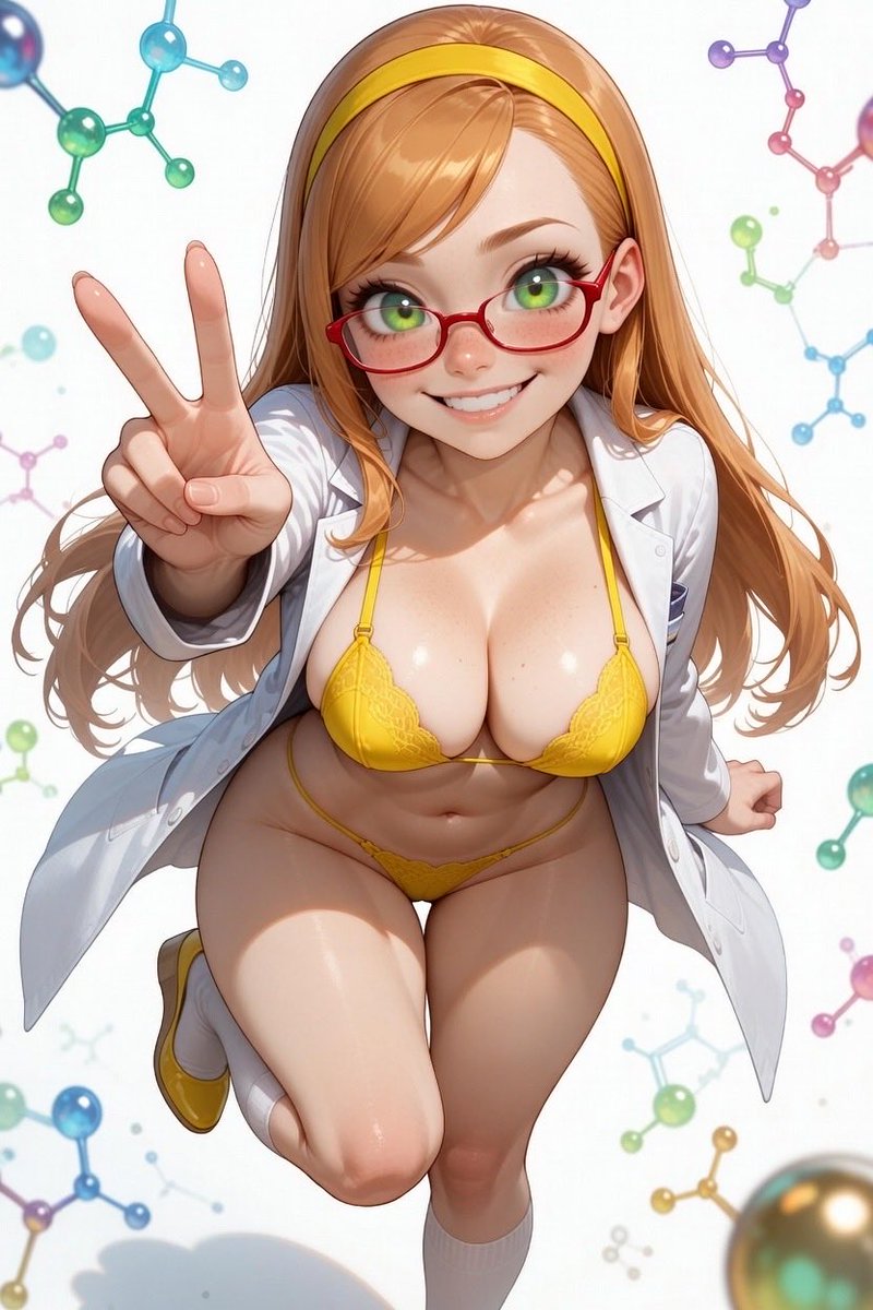 Lab time with Honey Lemon... care to experiment? 😈🍑

#AIart #HoneyLemon #BigHero6 #NSFW