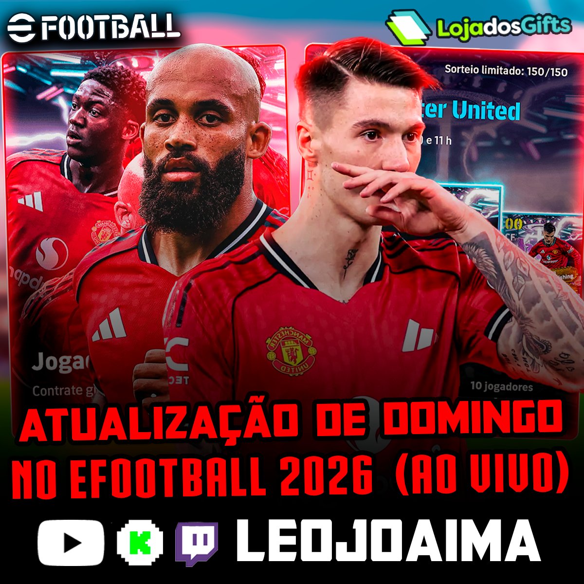 ✅ Estamos AO VIVO na Twitch na Kick e no YouTube rapaziada. Só clica no link e vem pra RESENHA!!!

🔗 Twitch: twitch.tv/leojoaimaa
🔗 YouTube: youtube.com/@LeojoaimaMG
🔗Kick: kick.com/leojoaima

#efootball #efootball2026 #konami #UFL #STRIKERZ INC.#joaimafc