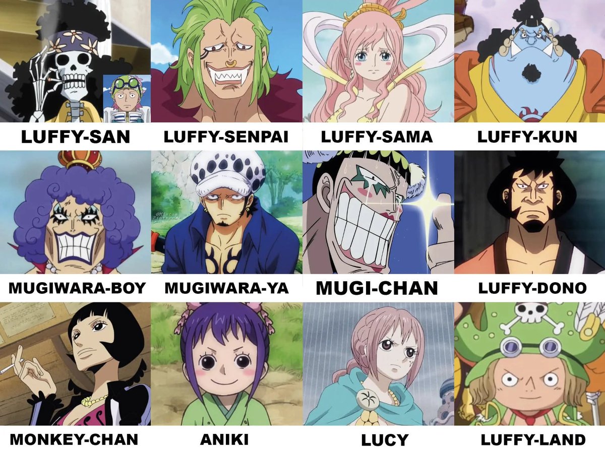 AnimexSociety's tweet photo. What's your favorite Luffy nickname? https://t.co/q6N6u7izAY