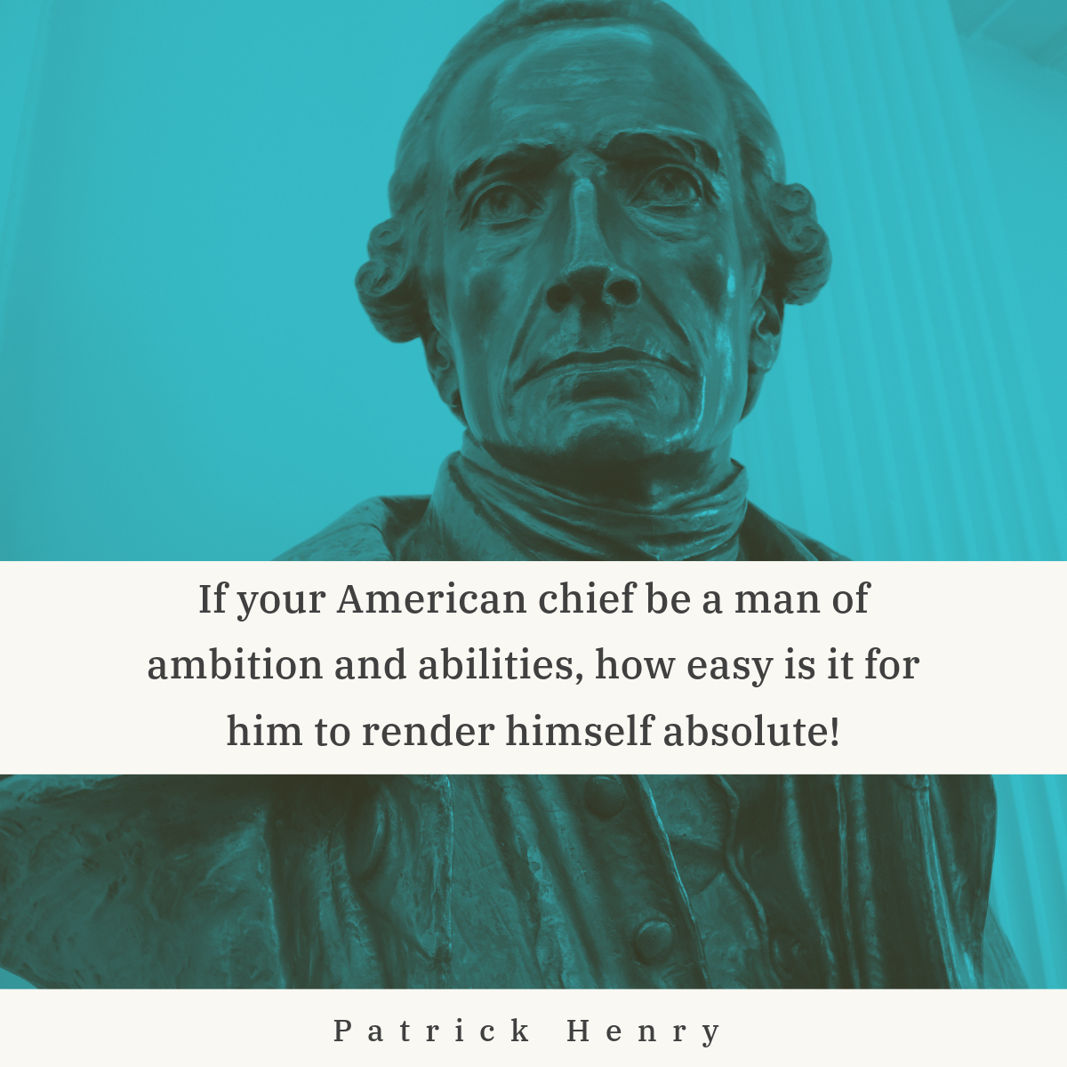 <a href="/LPNational/">Libertarian Party</a> Patrick Henry warned us.

We didn't listen.