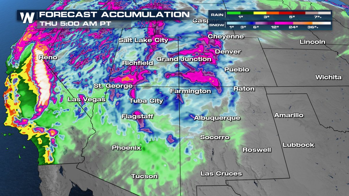 WeatherNation's tweet image. No need to worry, our drought-stricken friends, more snow is on the way!  Winter alerts are expanding across the Four Corners, where feet of snow are in the forecast.  #UTwx #COwx