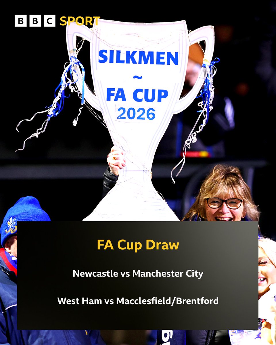 BBCRMsport's tweet photo. The Fa Cup draw is in...
#BBCFACup #ManCity #Silkmen https://t.co/YRt5NZ25UH