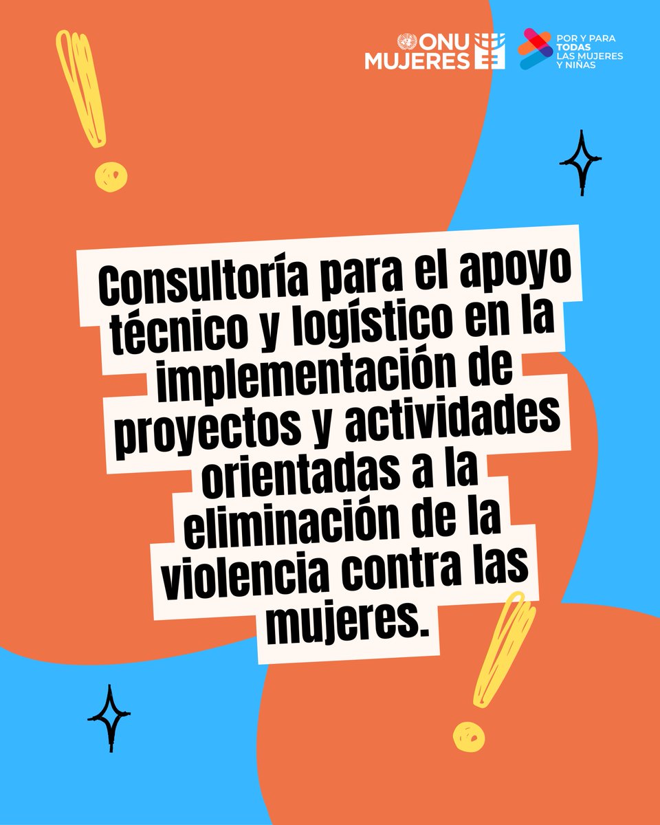📢En ONU Mujeres México buscamos dos personas consultoras para brindar apoyo técnico y logístico en la implementación de proyectos orientados a la eliminación de la violencia contra las mujeres.

La consultoría contribuirá al fortalecimiento de acciones en territorio, generación