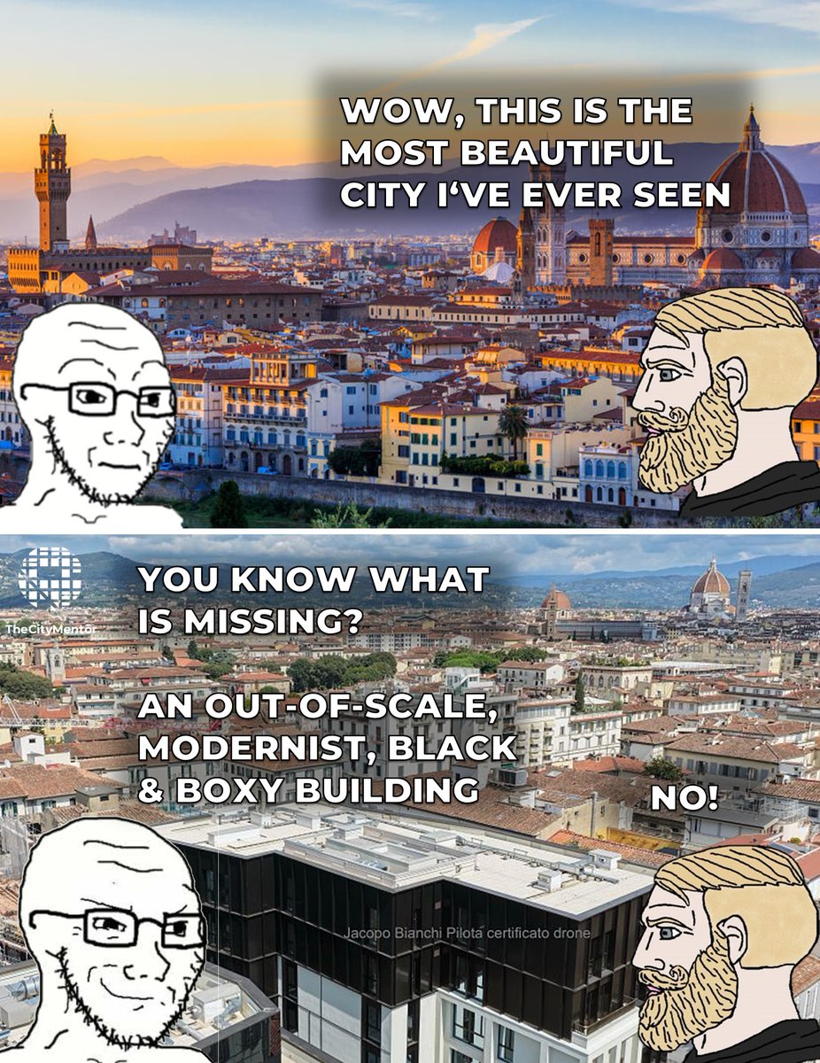 Residents of Florence are not amused with the newest International Style building in the historic city