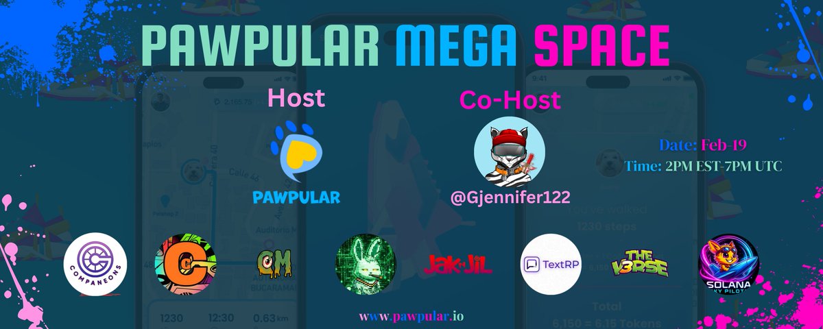 🐾✨ PawPular Space #29 — Community Vibes + GIVEAWAYS! 🎙️
We’re back for another PawPular community Space — bringing together animal lovers, friends, and partners to connect, share updates, and celebrate what we’re building together! 💚🐶

🗓️ February 19 | 2PM EST / 7PM UTC
🎤