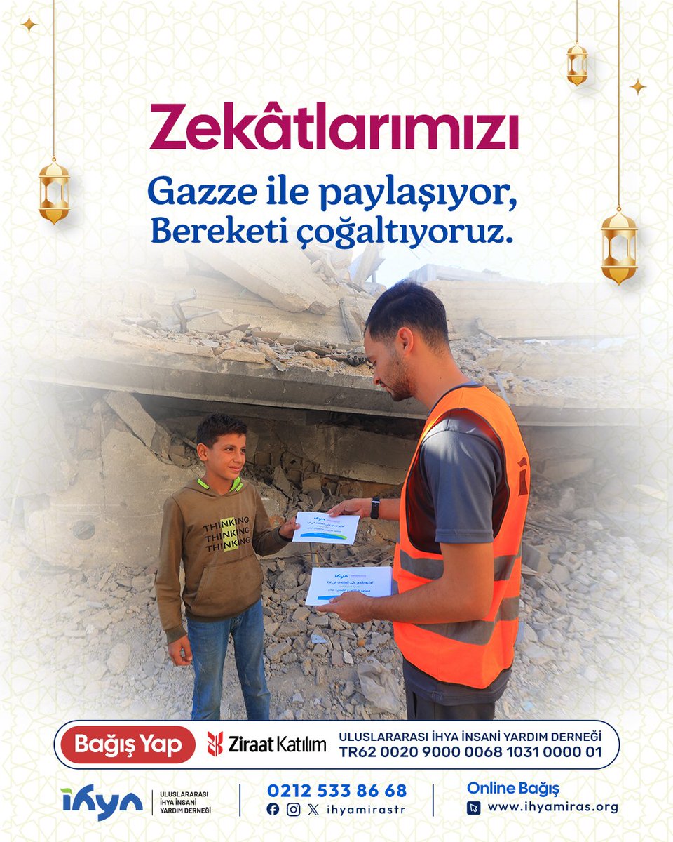 ihyamirastr's tweet photo. 🌙 Ramazan'da zekatlarınızı Gazze ile paylaşın bereketine ve sevabına nail olun...
.
🌐 Online Bağış: https://t.co/ZbXMZiaWxu
.
📌 Bağış için Iban: Uluslararası İhya insani yardım
derneği
TR620020900000681031000001
#Gazze #İhyaDer #GazzeyiUnutma https://t.co/VJ8BoOjTxP