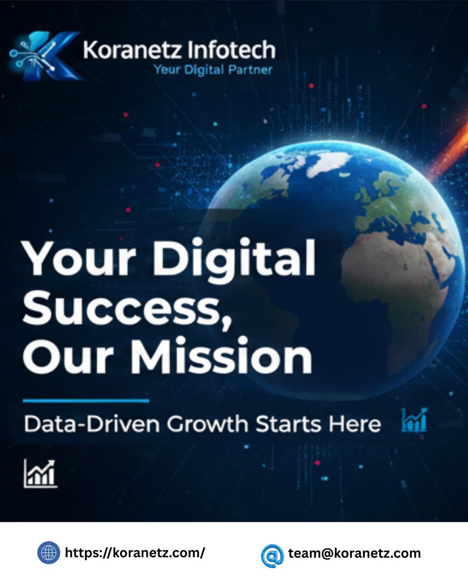 koranetztech's tweet photo. 🎯Your Digital Success, Our Mission
📊Data-Driven Growth Starts Here
We empower businesses with #intelligenttechnology, measurable strategies &amp; scalable #digitalsolutions that turn ambition into achievement.
🌐https://t.co/u2a6urOxO1
📩team@koranetz.com
#koranetzinfotech #digital https://t.co/AqP0wFTkR9