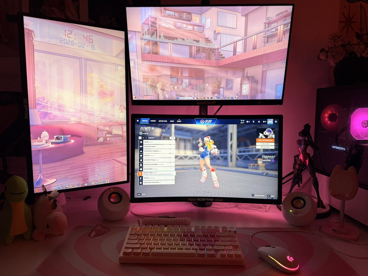 pompompocket's tweet image. the setup rn :3