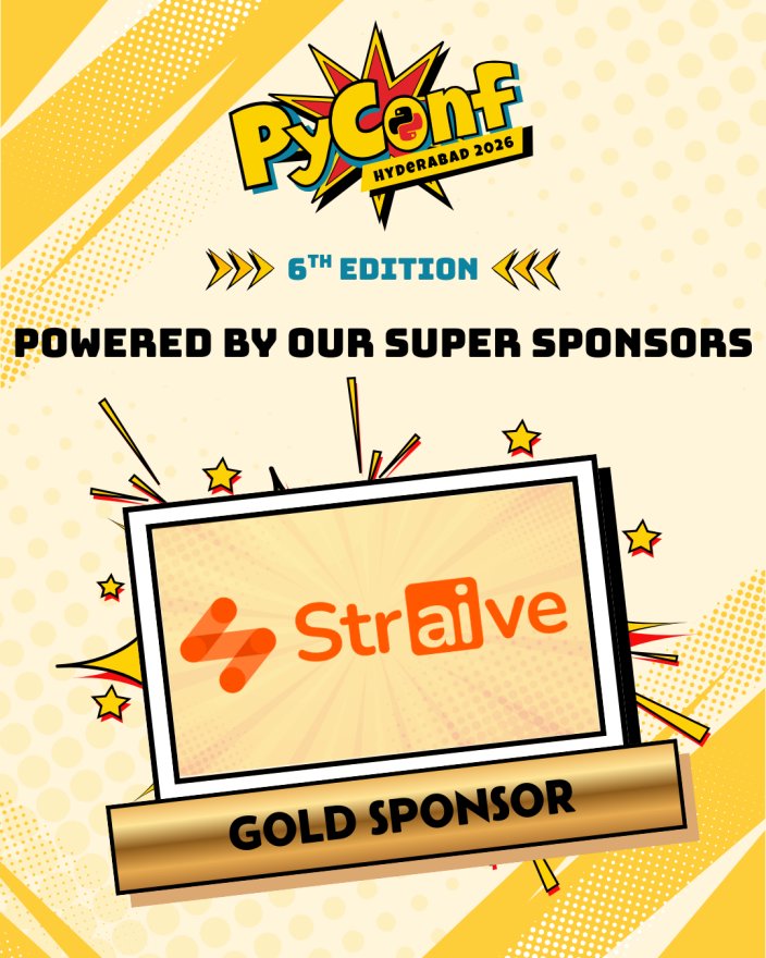 🎉 We're delighted to welcome <a href="/Straive_/">Straive</a> as a Gold Sponsor for #PyConfHyd2026.

Straive operationalizes Data Analytics &amp; AI for global enterprises, integrating AI into core workflows to drive real business impact.

🙏Thank you for supporting us!

Read more: 2026.pyconfhyd.org/blogs/straive-…