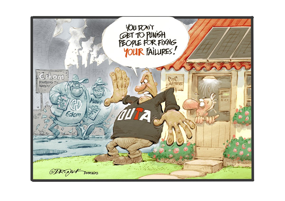 ThabangWaLona's tweet image. #OUTASA 
Do you have solar power installed in your home? 

Eskom cannot legally punish paying customers with compliant solar systems. OUTA is engaging legally and publicly to stop coercive tactics.

To learn more, visit: outa.co.za/energy-solar-r…