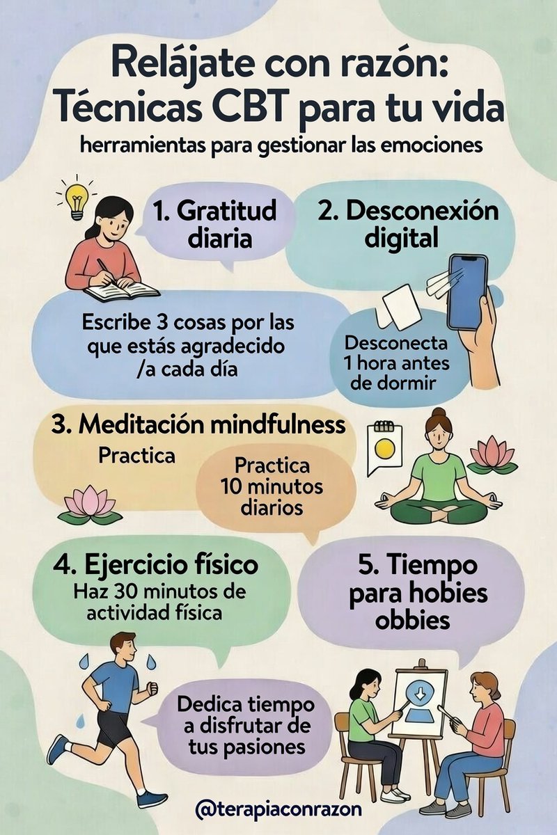 terapiaconrazon's tweet photo. Relajarse no es hacer 'nada', sino que es hacer actividades que provoquen la relajación 🍃🍃🍃 https://t.co/BGH5lRKa6p