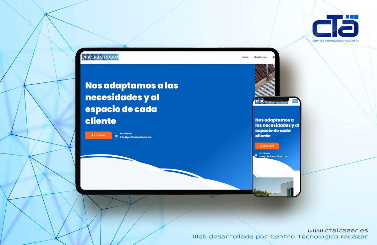 ctalcazar's tweet photo. Nuevo desarrollo Web presencial para la empresa Piscinas Rubio de Alcázar de San Juan, especialistas en la creación, instalación y mantenimiento integral de piscinas de todo tipo. Pueden visitar el sitio en https://t.co/Q36LgixGs7 https://t.co/NaQe1b2sxX