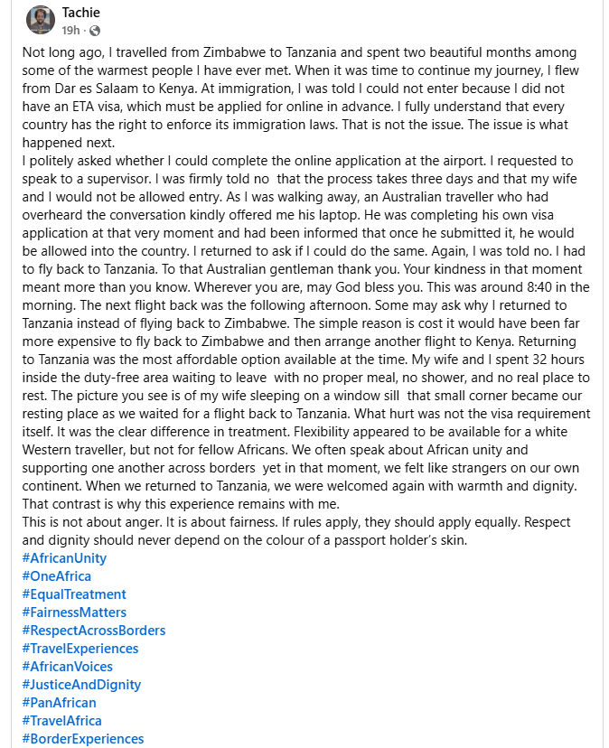Something wrong at the Immigration Office. Apartheid should not be allowed in Kenya <a href="/MusaliaMudavadi/">Musalia W Mudavadi</a>  #ETAKenya #JKIA
