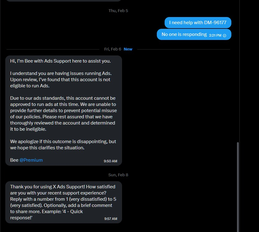 Triverske's tweet photo. @Monique_X We pay for ads for our legitimate products and your ads department claims we're not eligible to run ads? We have been on twitter since 2009 https://t.co/7DIqNYoWv5