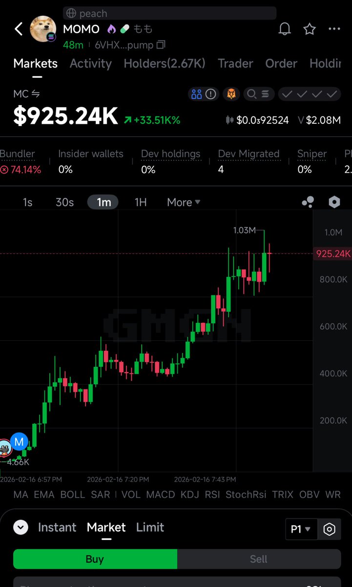 jsdesaviour's tweet image. If we can hold strong 
Then we must definitely send $momo to 10m mc today 

Let’s send $momo to millions guys 

Ca: 6VHXipL9pSV5MCYuB9tMR4xkwojhc1gQ51ku2GR7pump