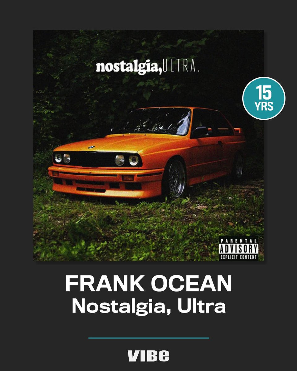 Frank Ocean released 'Nostalgia, Ultra' 15 years ago today. 💿