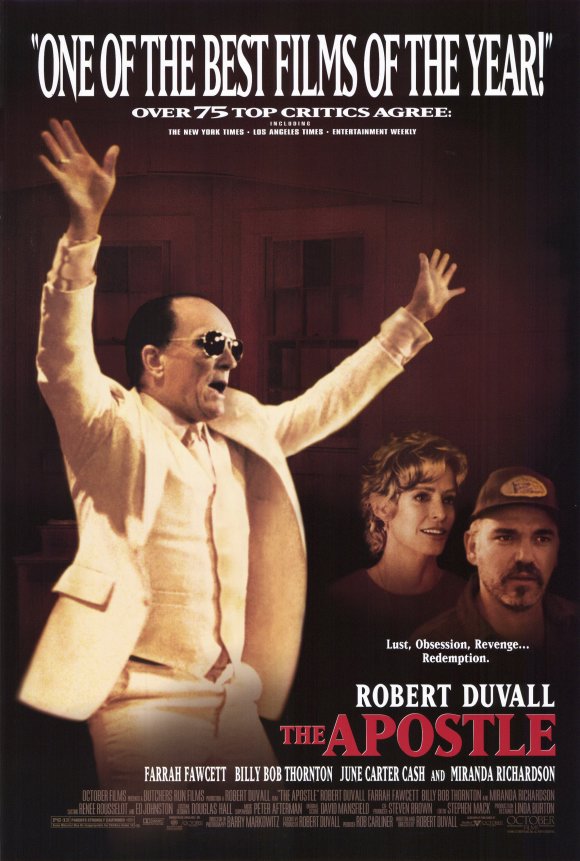 VillalobosJara's tweet photo. Una de las películas de mi vida. Nadie se interesaba en la historia ni en ese mundo de evangélicos de pueblo. Duvall la produjo, la escribió, dirigió y protagonizó. Para mí, es el logro más grande de su carrera y la razón por la que siempre será uno de mis héroes. https://t.co/uZwGbGc9ys